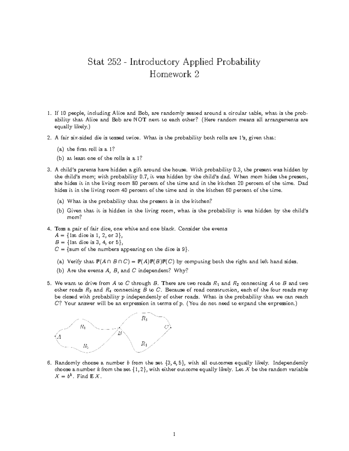 probability homework 2