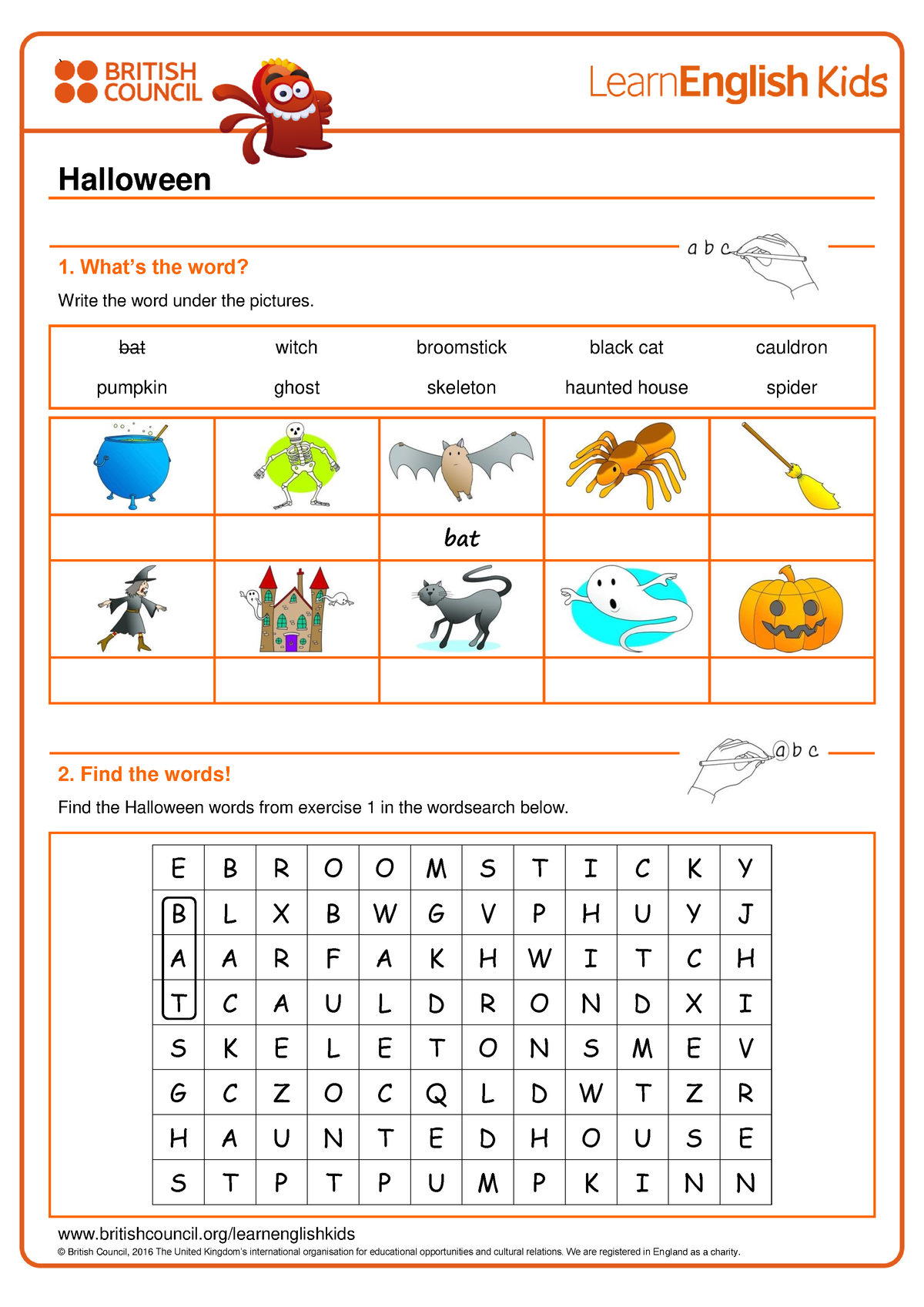 Worksheets-halloween - ` Britishcouncil/learnenglishkids © British ...