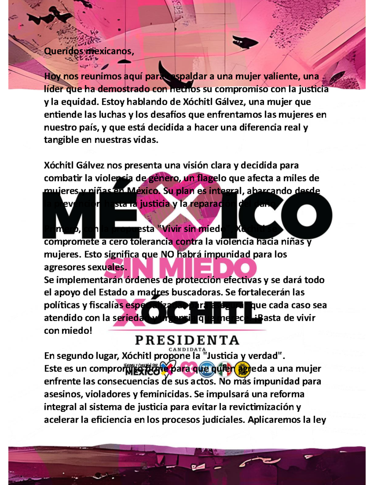 D - XÓ Chitl GÁLVEZ - Violencia de Mujer - Queridos mexicanos, Hoy nos ...