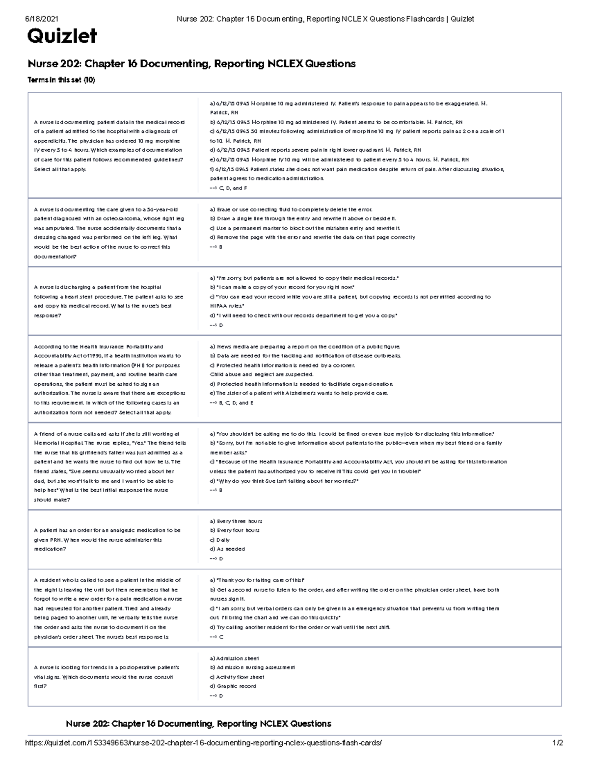 Documenting and Reporting 6/18/2021 Nurse 202 Chapter 16 Documenting