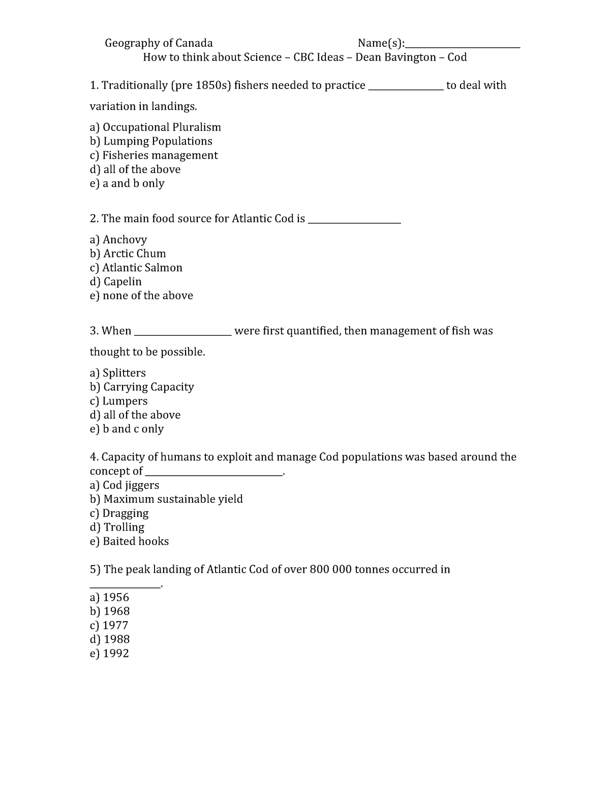 Geog 1120canada Bavingtonquiz F23 Geography Of Canada Name S   Thumb 1200 1553 