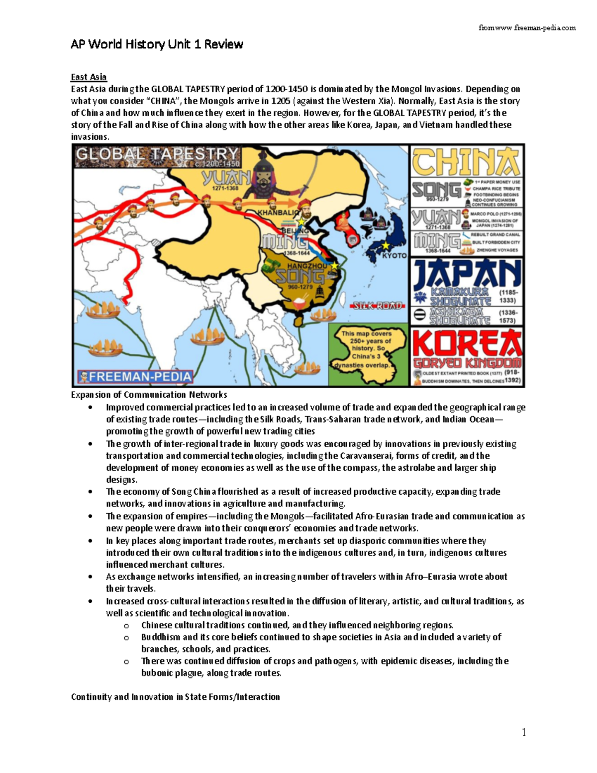 AP World History Unit 1 Review w maps 202001 16 AP World History 