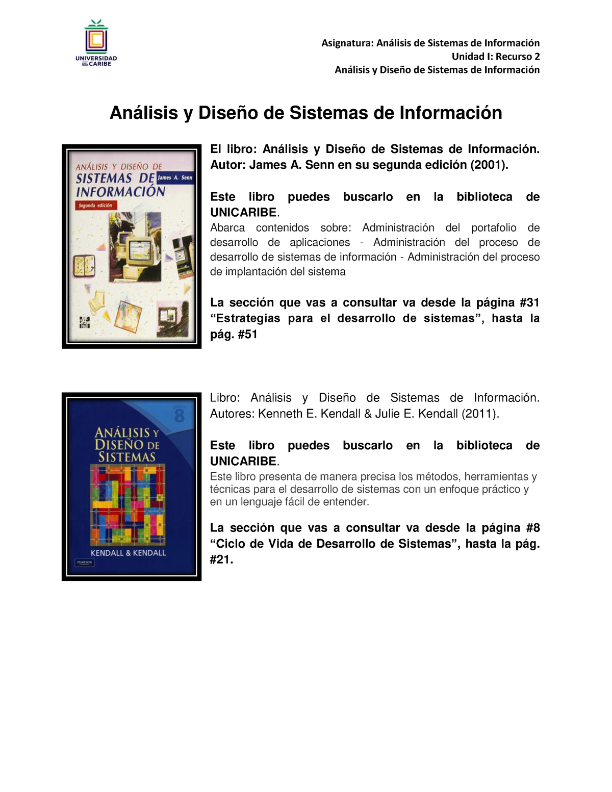 Unidad I. Recurso 2. Análisis Y Diseño De Sistemas De Información ...