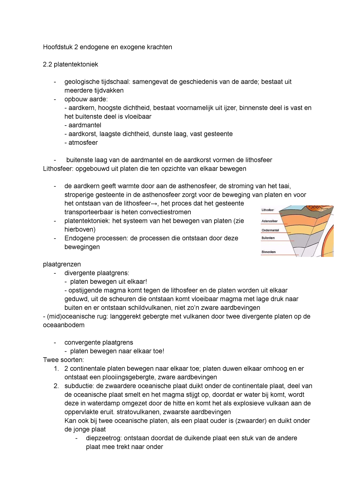 Aardrijkskunde - Hoofdstuk 2 Endogene En Exogene Krachten 2 ...