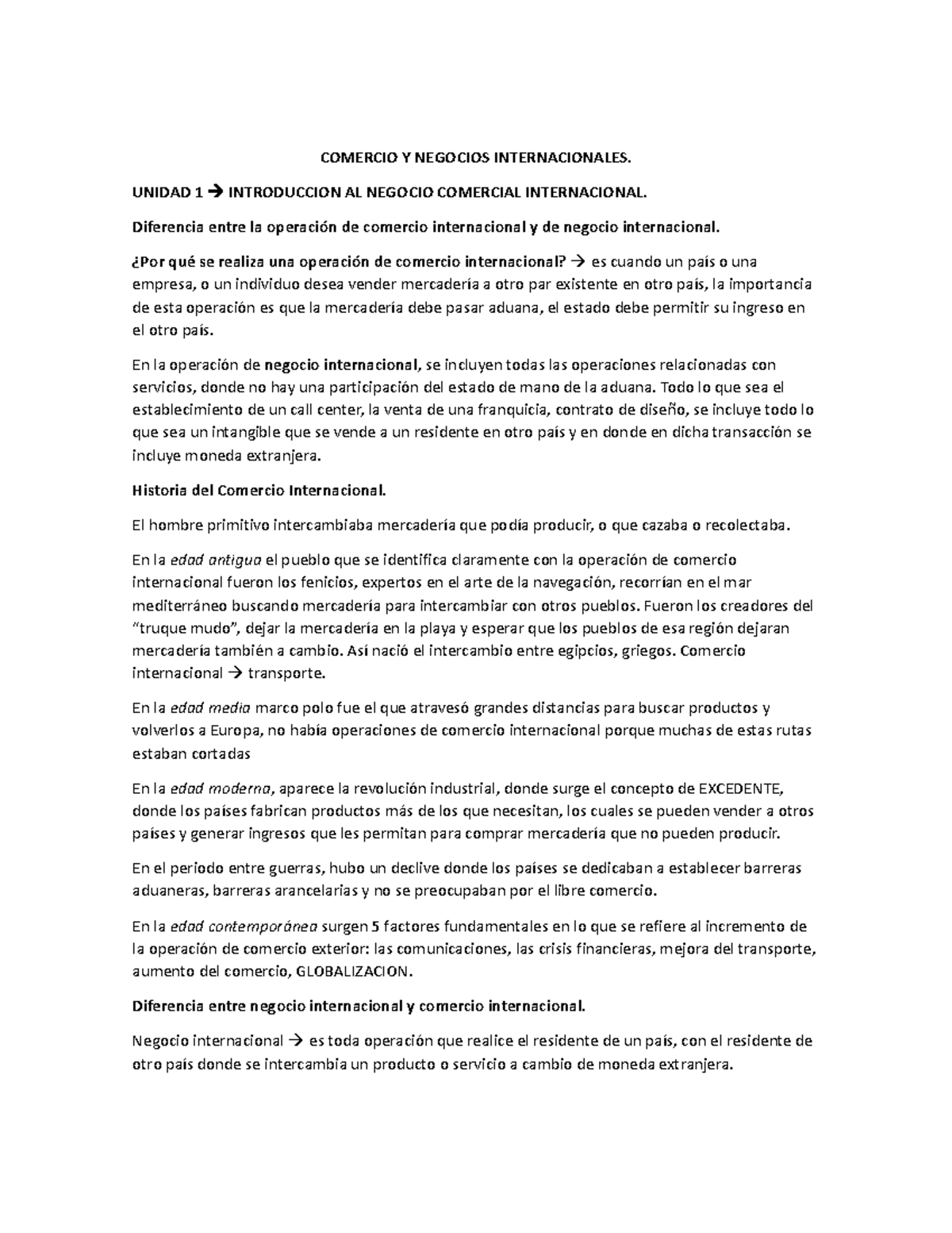 Comercio Y Negocios Internacionales - COMERCIO Y NEGOCIOS ...