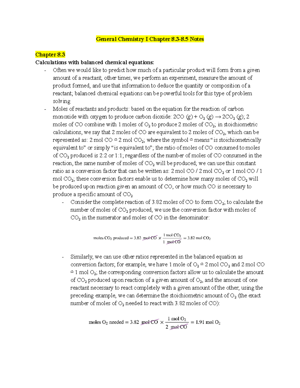 General Chemistry I Chapter 8.3-8.5 Notes - General Chemistry I Chapter ...