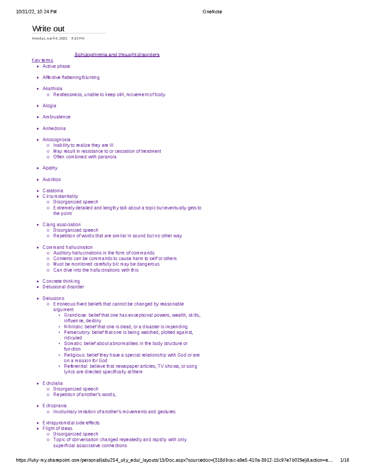 Psych exam 2 lecture key terms and learning objectives - - Studocu