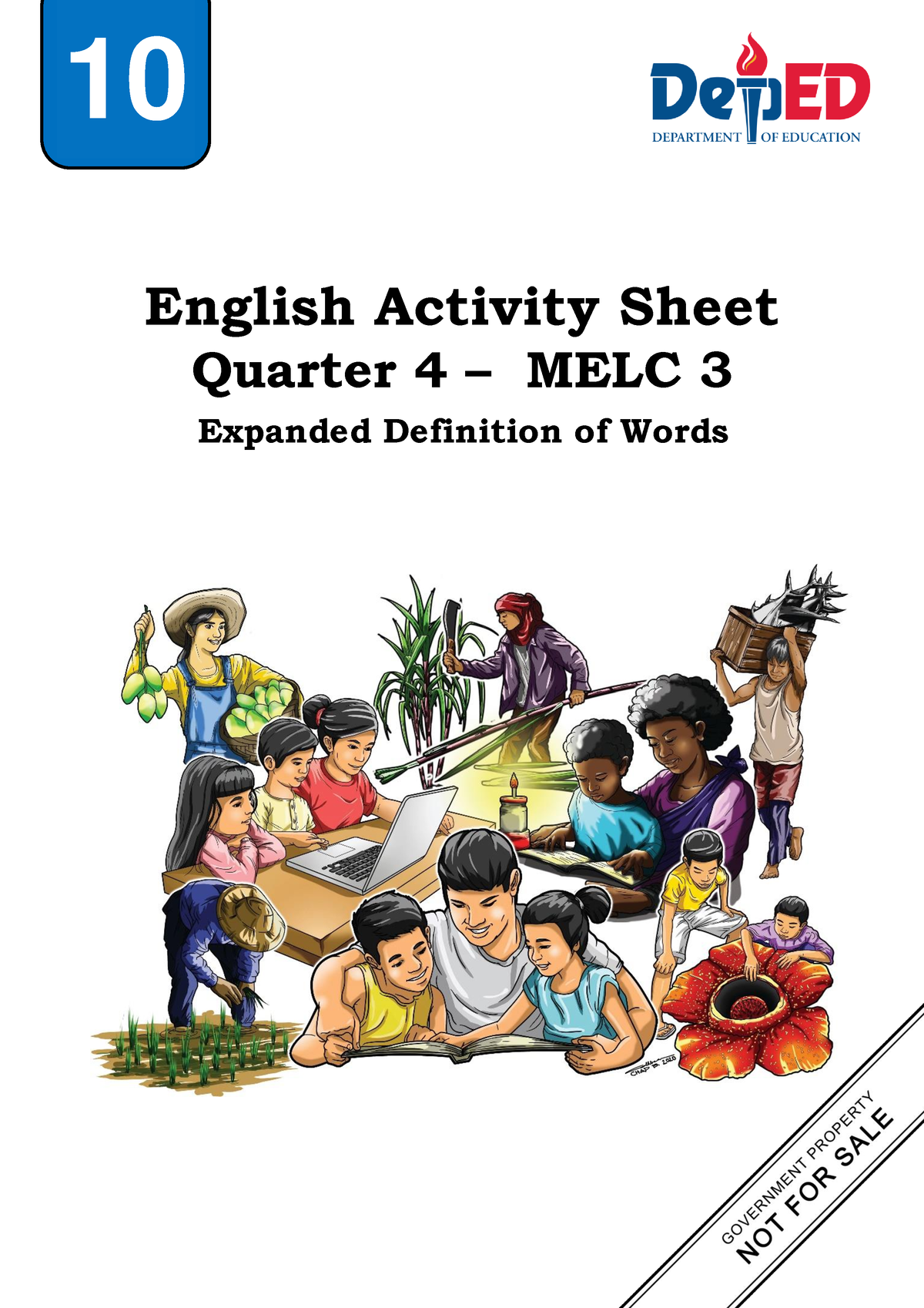 Las English Q4 G10 Melc3 10 English Activity Sheet Quarter 4 Melc 3 Expanded Definition Of 8264
