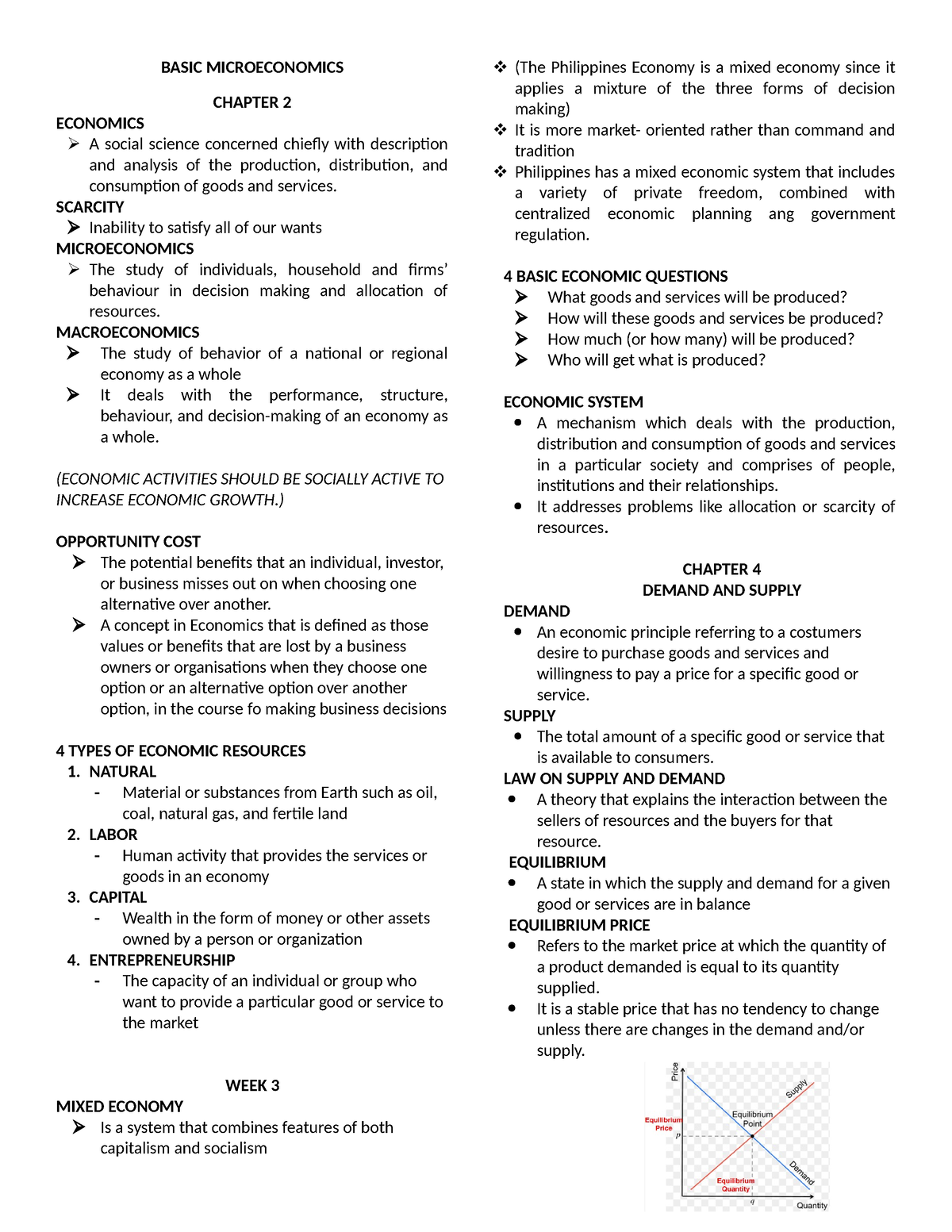 microeconomics chapter 2 homework