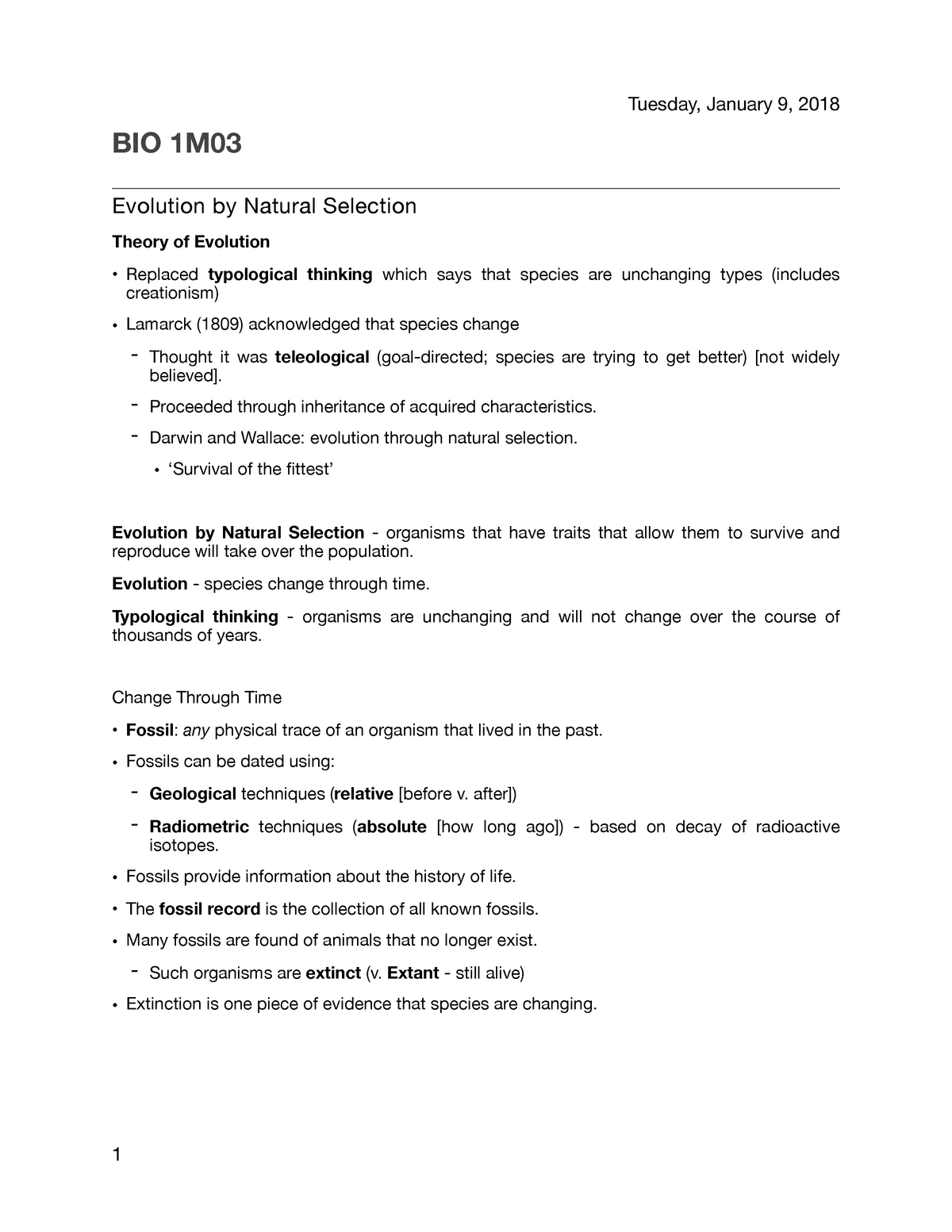 Bio 1m03 Evolution By Natural Selection Bio 1m Evolution By Natural Selection Theory Of 9114