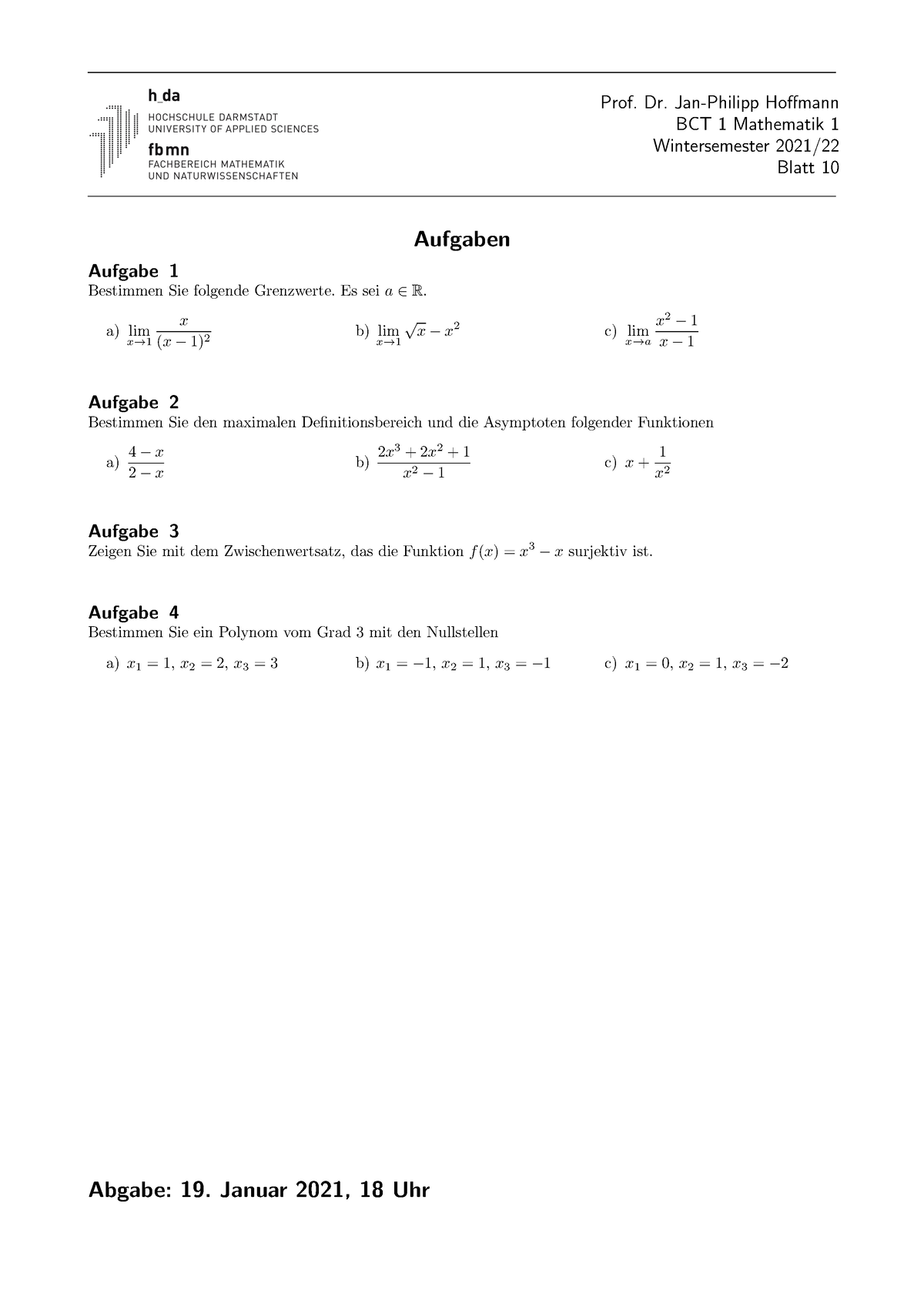 WS2021 Mathe 1 Blatt 10 - Prof. Dr. Jan-Philipp Hoffmann BCT 1 ...