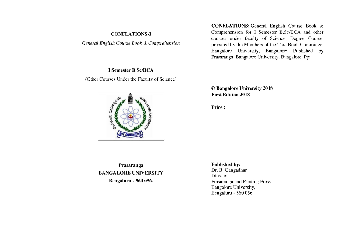 1Sem BCA Textbook - Kannada - CONFLATIONS-I General English Course Book ...