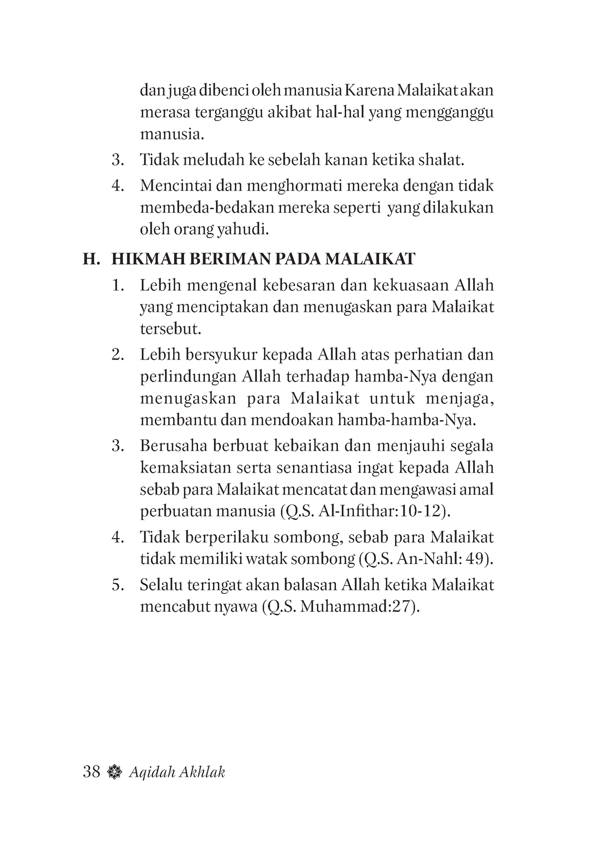 Aqidah 26 Dasar Dasar Fiqih Madzhab Imam Syafii 38 Aqidah Akhlak