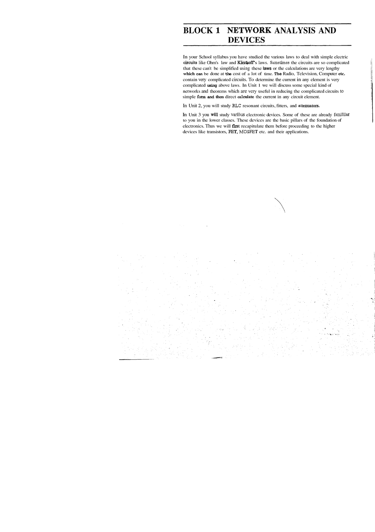 Unit-1 - Basic network theorems - BLOCK 1 NETWORI( ANALYSIS AND DEVICES ...