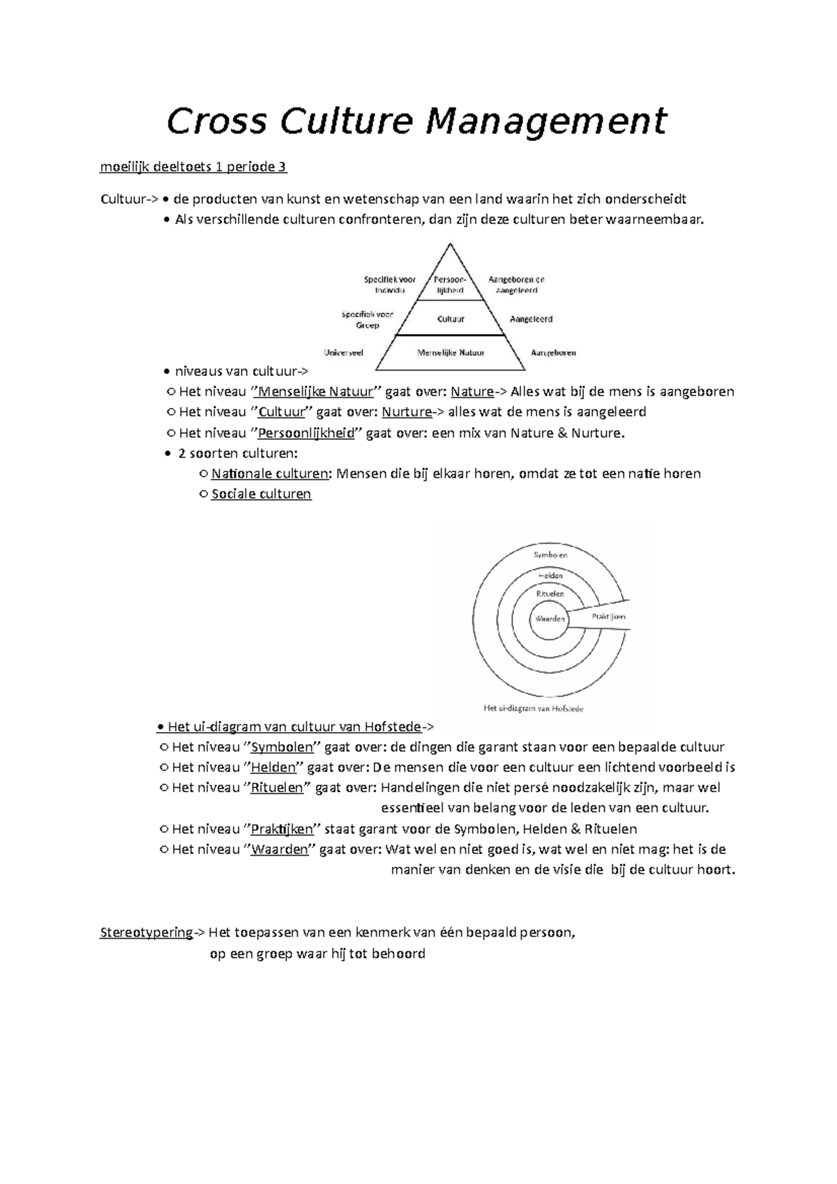 Cross Cultureel Management Samenvatting - Cross Culture Management ...