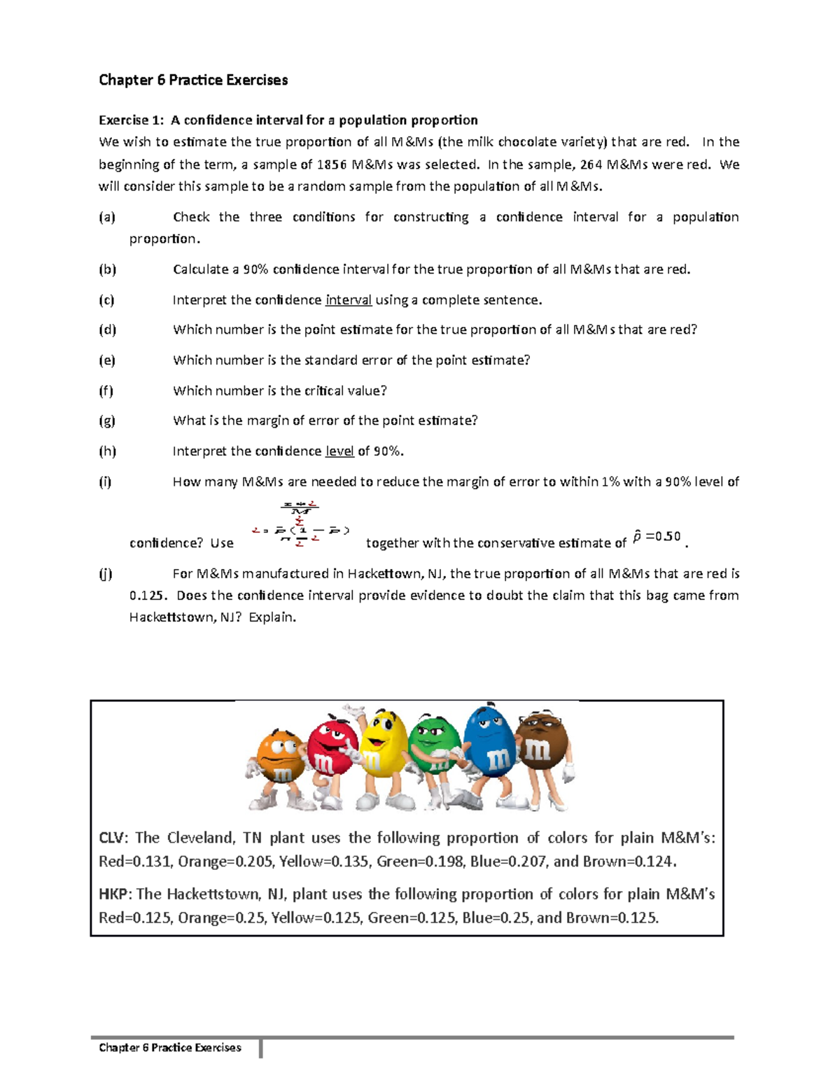 Chapter 6 Exercises Revised (with Answers)[100] - Chapter 6 Practice ...