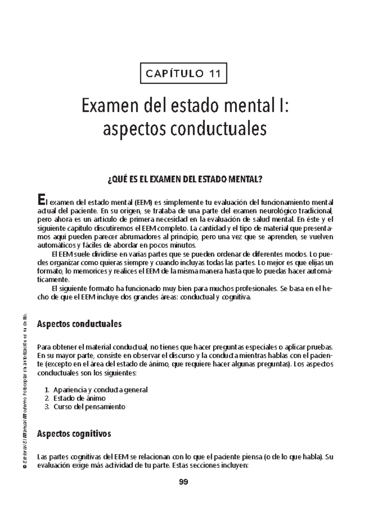 Lectura N°03-Examen Mental I -114-124 - © Editorial El M Anual M Oderno ...