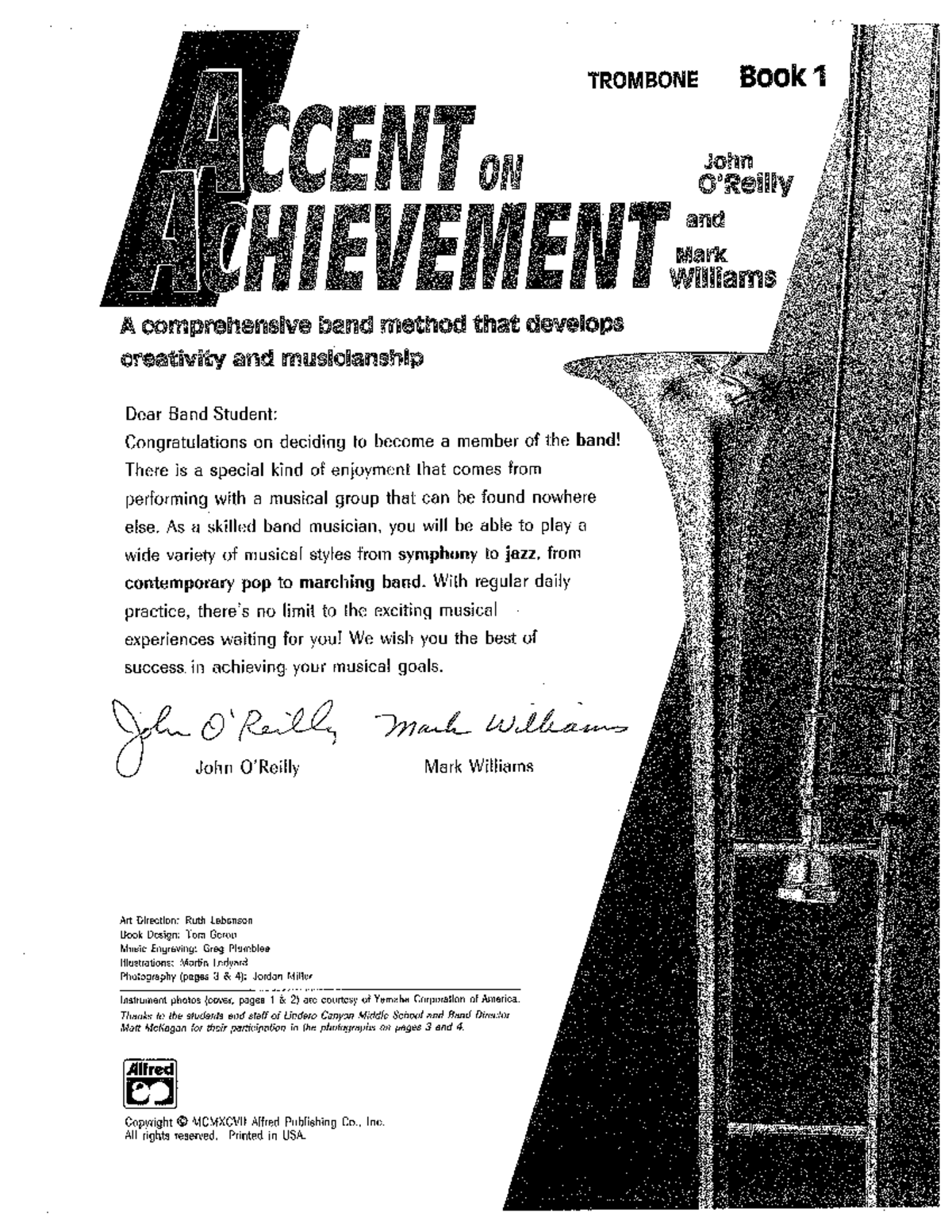 Accent on Achievement (Book 1) 11 Trombone [John O Reilly and Mark