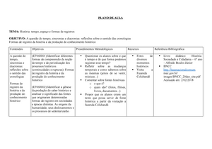 Plano de aula - 6º ano - História ou Pré-História?