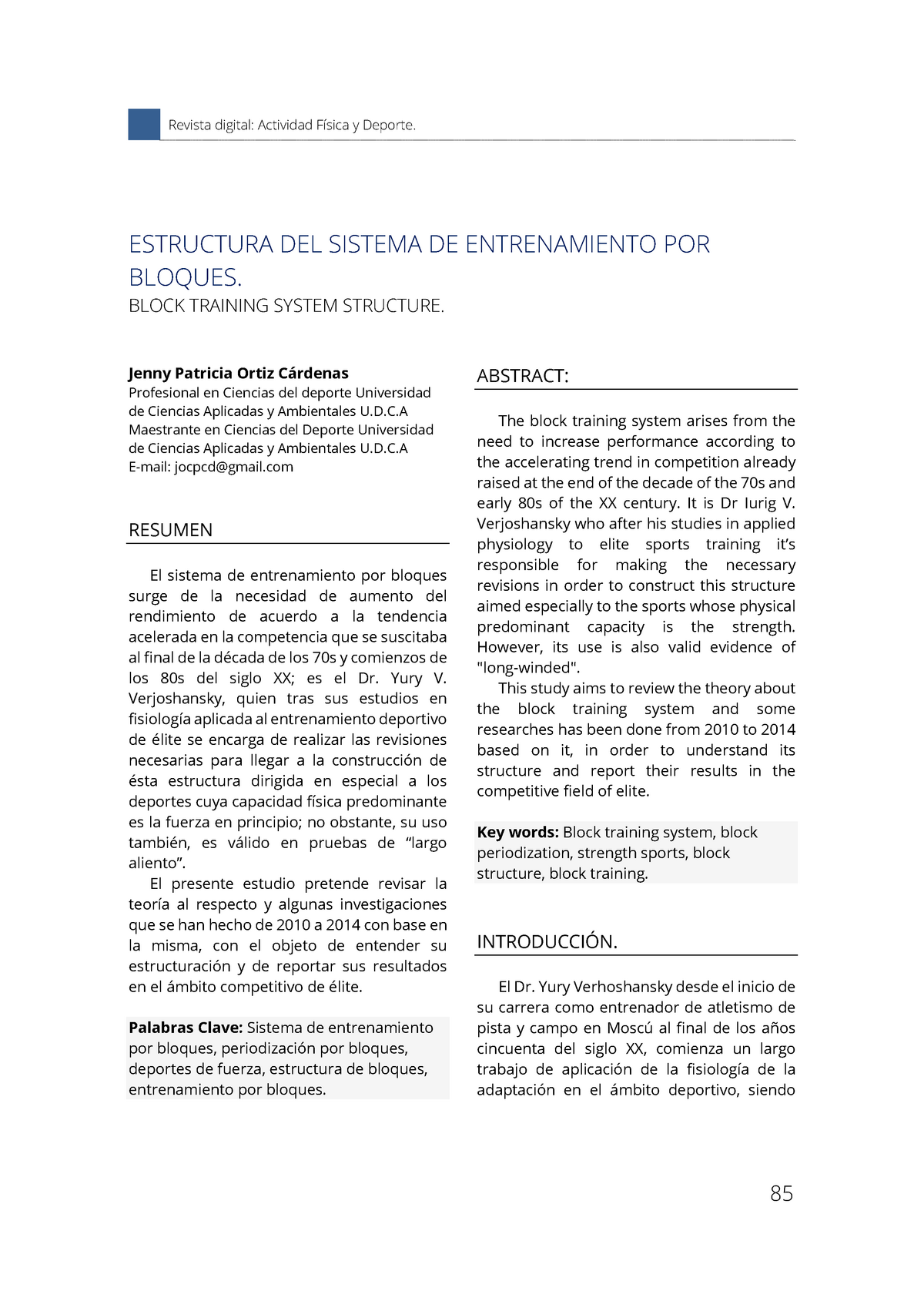 Estructura del sistema de entrenamiento por bloque - ESTRUCTURA DEL SISTEMA  DE ENTRENAMIENTO POR - Studocu