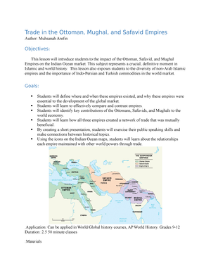 The Development and Contributions of the Ottoman, Safavid, and