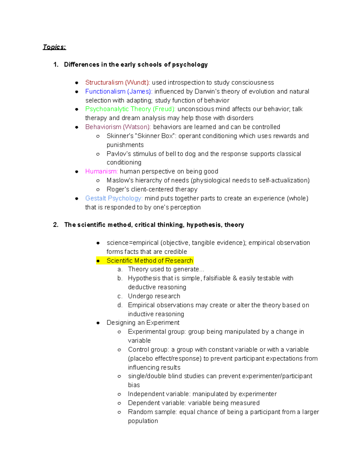 exam-1-study-guide-topics-differences-in-the-early-schools-of