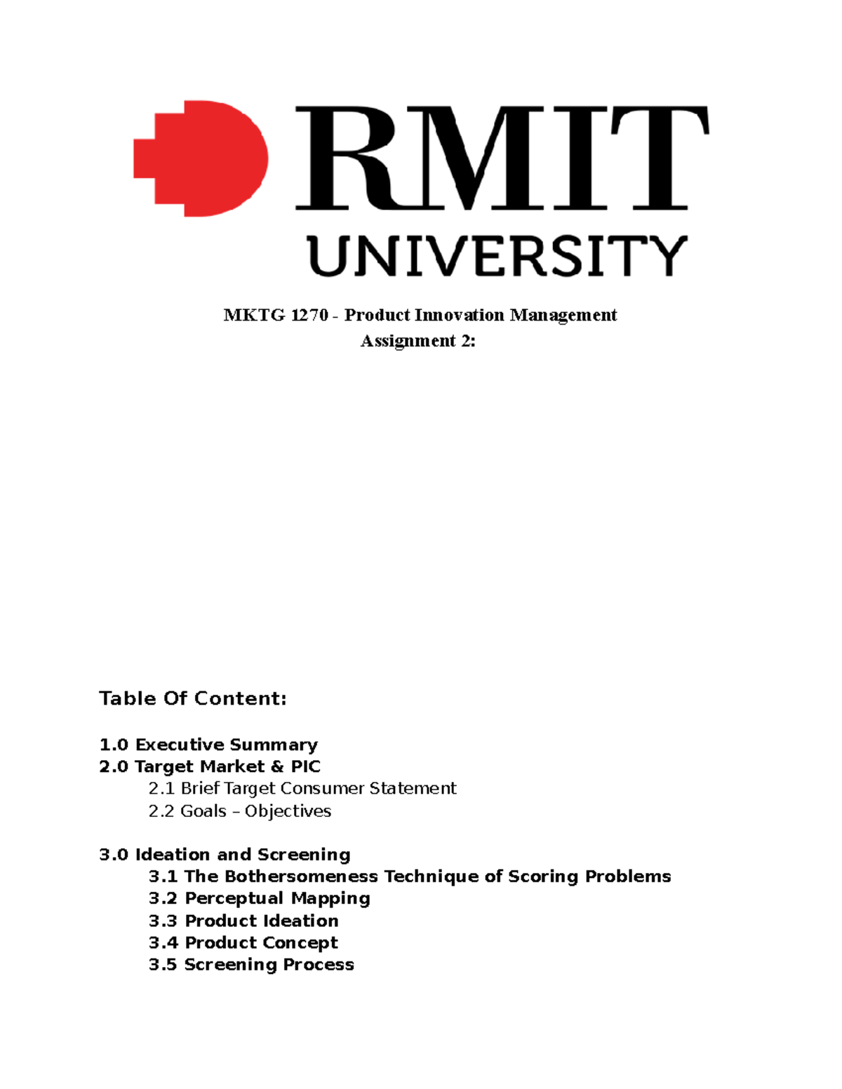 innovation management assignment 2