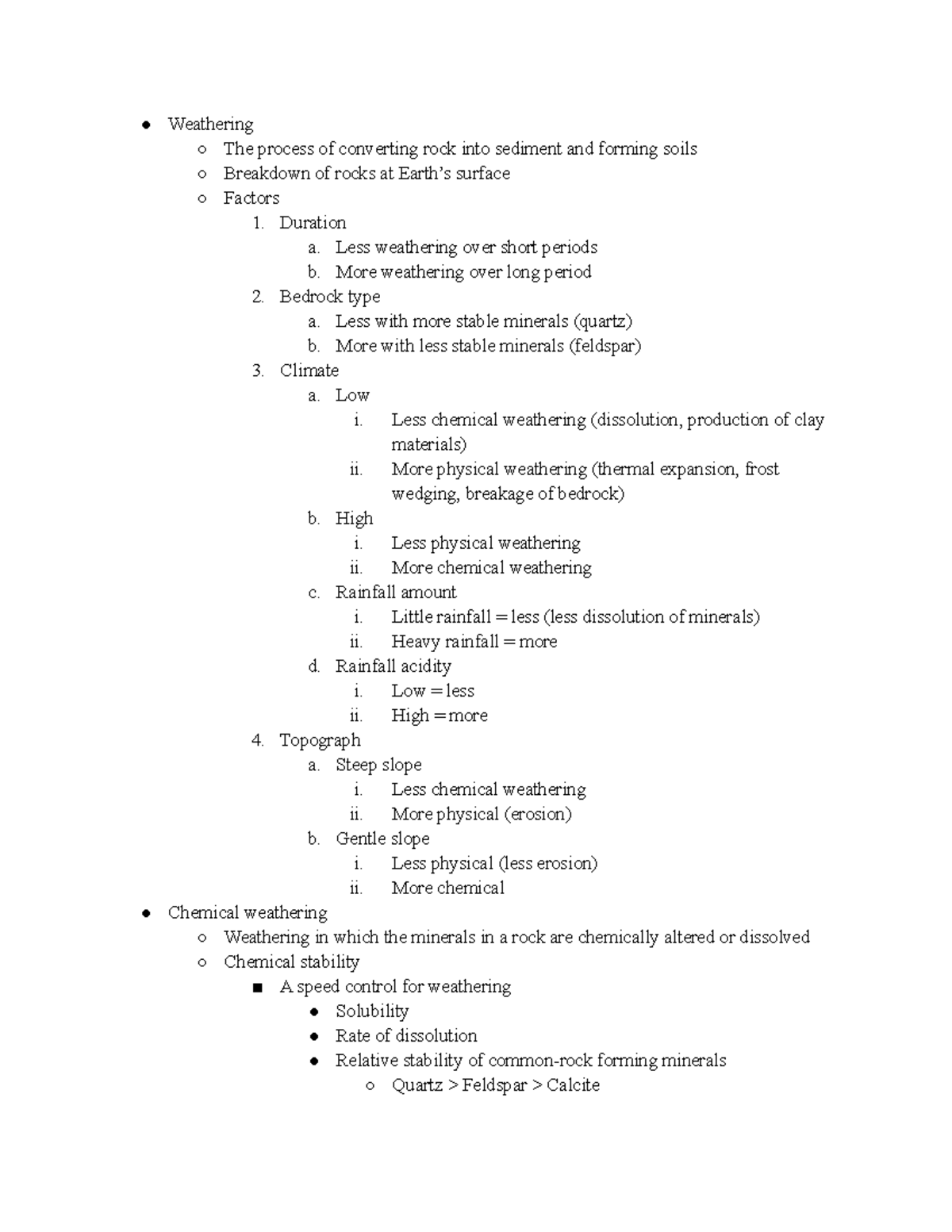 Weathering - Weathering The process of converting rock into sediment ...