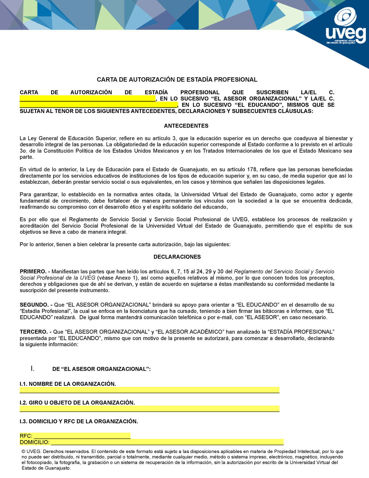 Estad Ã­a Carta De Autorizaci Ã³n - CARTA DE AUTORIZACIÓN DE ESTADÍA ...