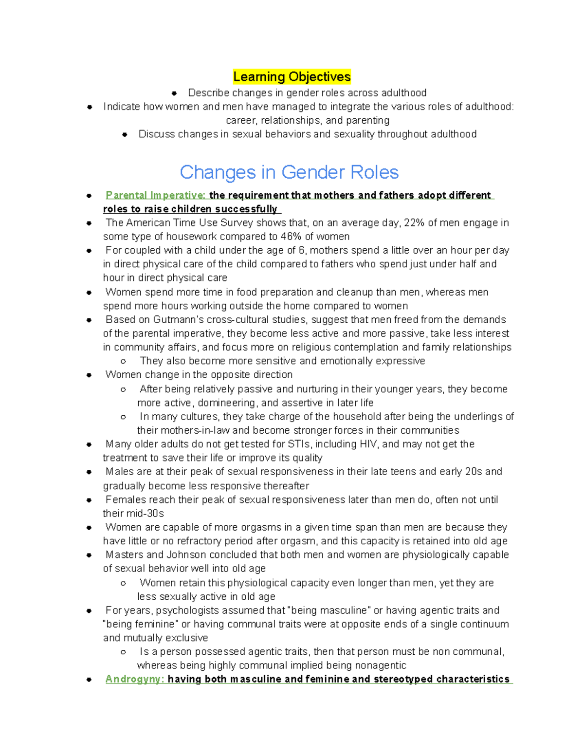 11.5 The Adult - Chapter 11 section 11.5 book notes from the 10th ...
