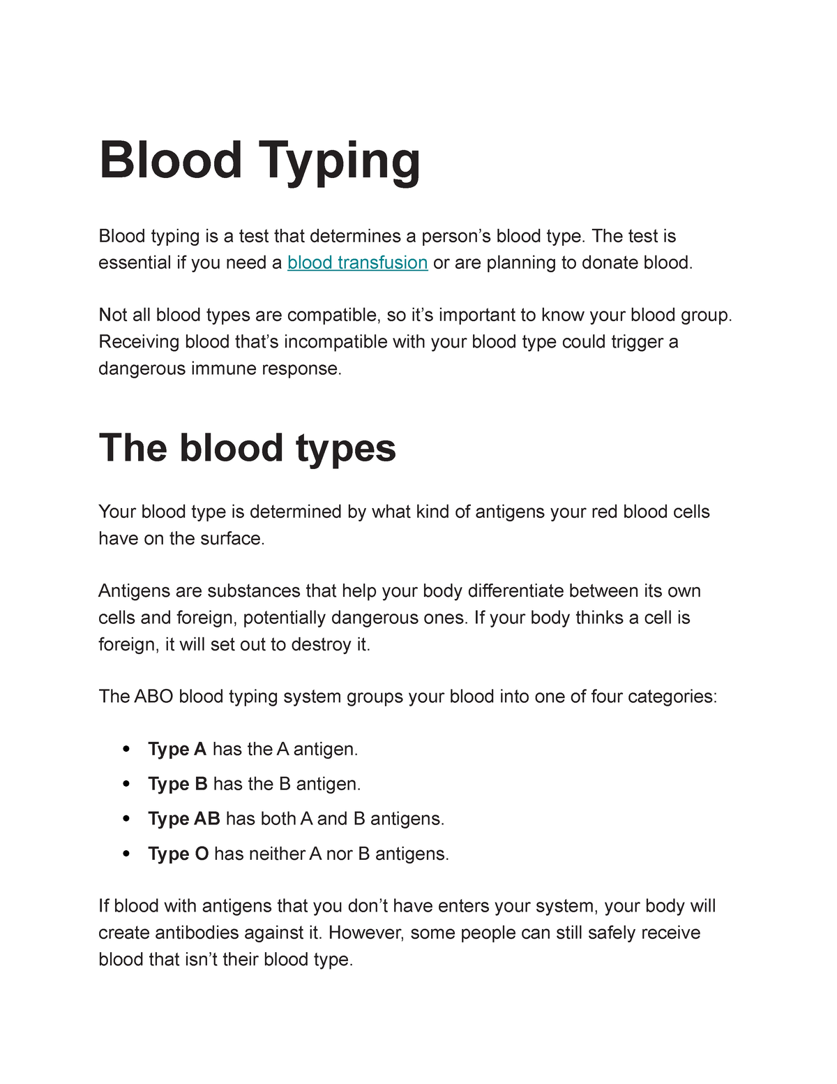 Why It's Important to Know Your Blood Type