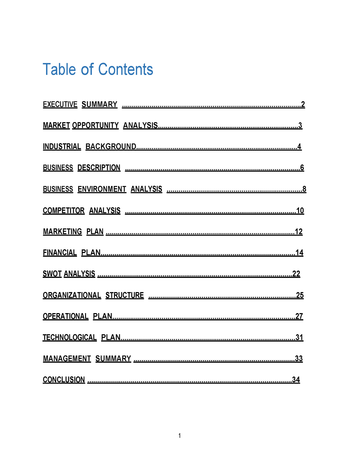 business plan case study coursehero