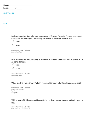 CSC1010H Lab Exercise 9 Testing And Debugging - CSC1010H Lab Exercise 9 ...