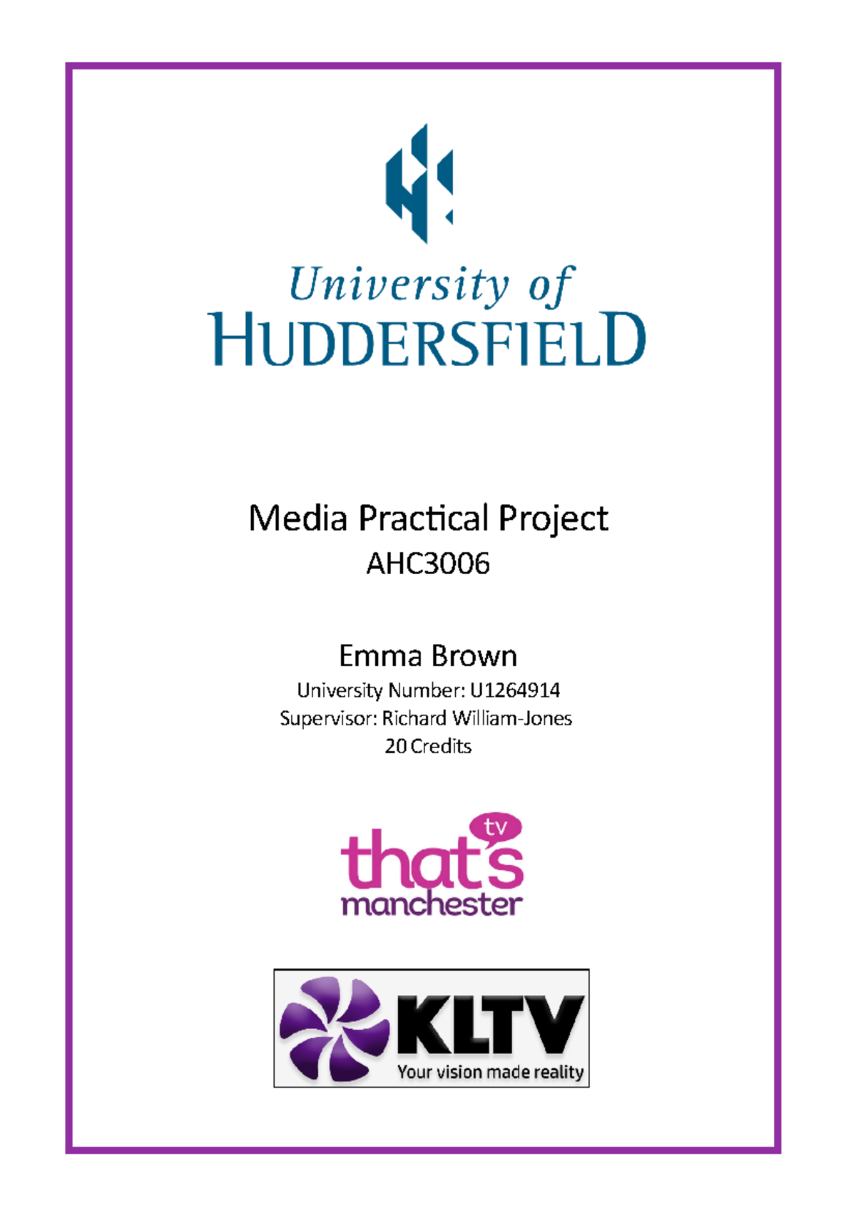Media Practical Project (put together) - Media Practical Project ...