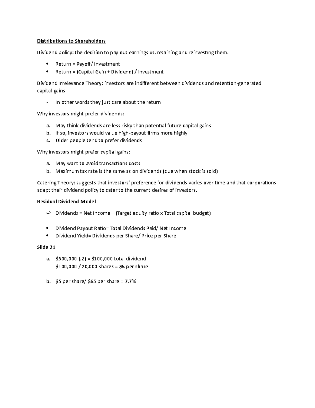 lecture-9-chapter-9-distributions-to-shareholders-dividend-policy