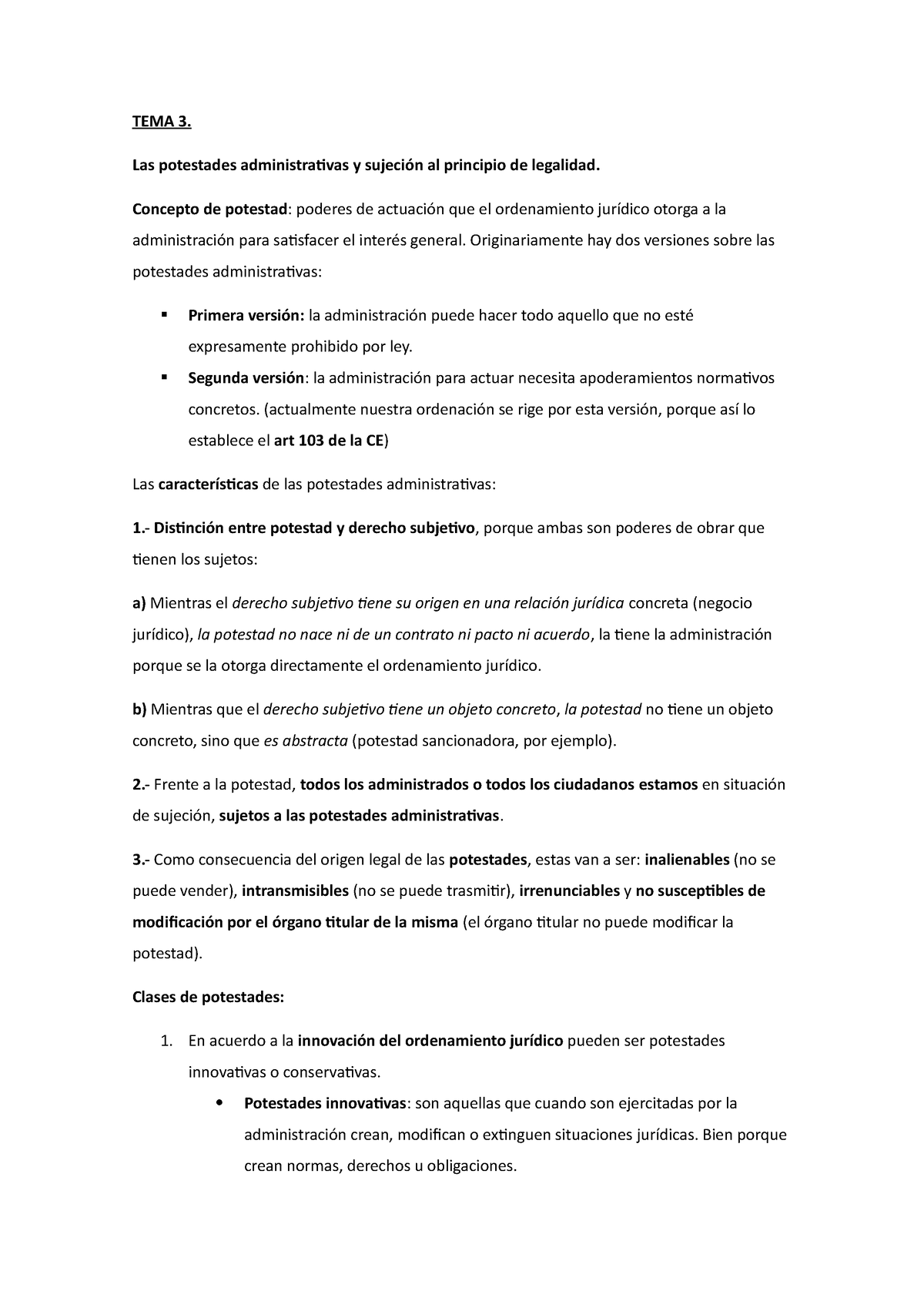 TEMA 3 D. Administrativo apuntes para el examen - TEMA 3. Las ...