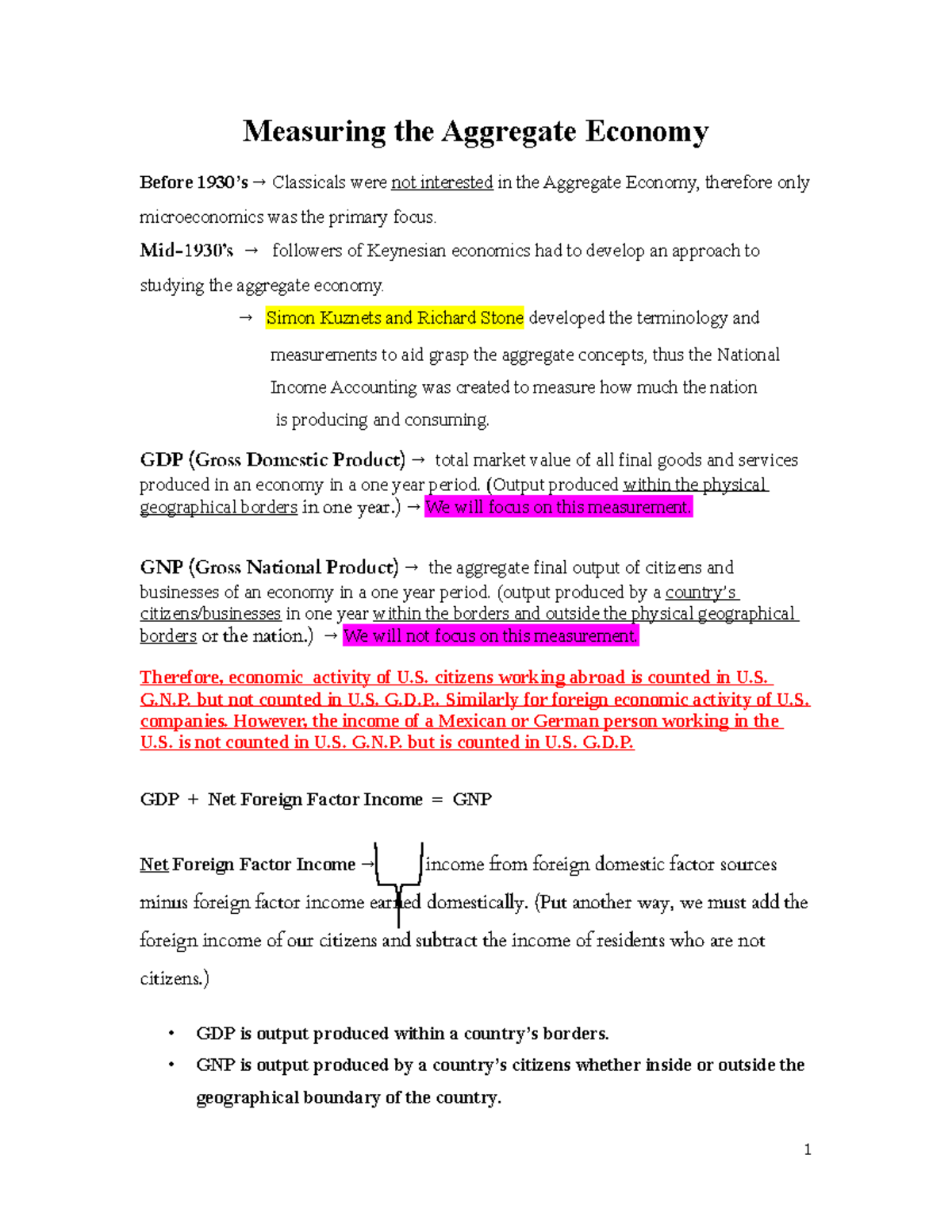 2 Measuring The Aggregate Economy - Measuring The Aggregate Economy ...