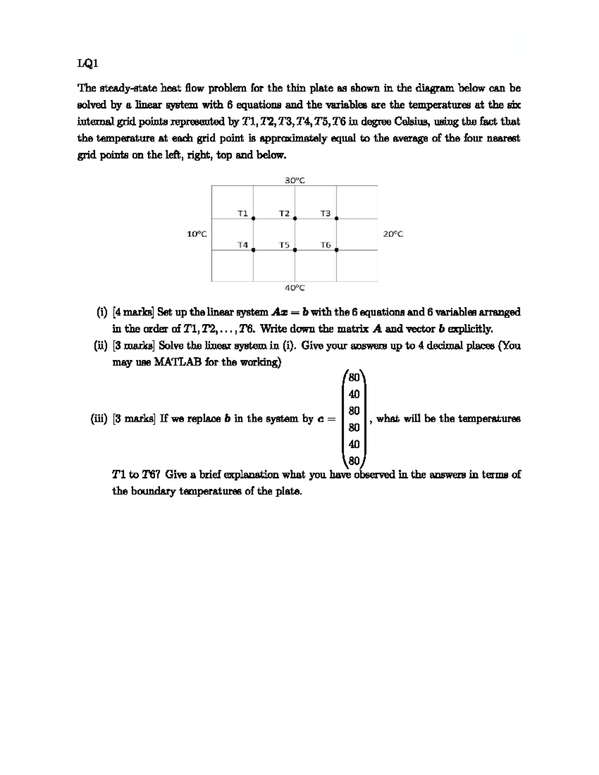MA1513 Finals Q1 - One out of the 4 Long Question tested out on one of ...