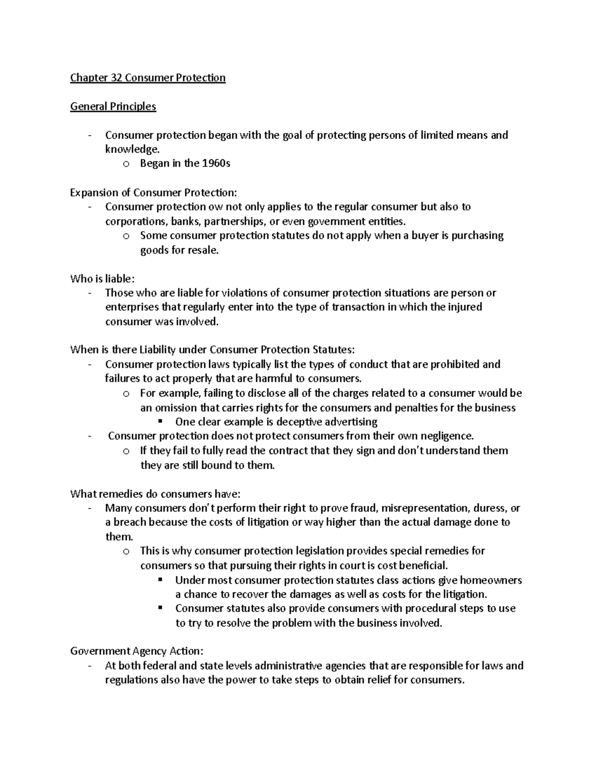 assignment 6 insurance and consumer protection