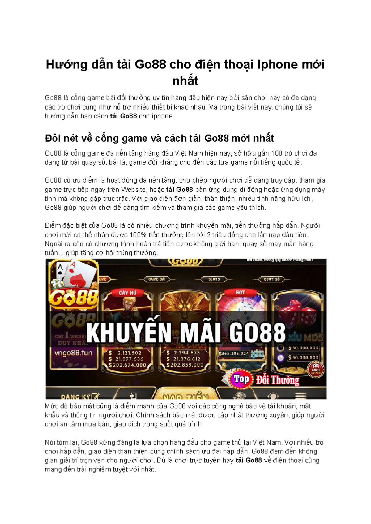 Go88 - Cổng game đa dạng