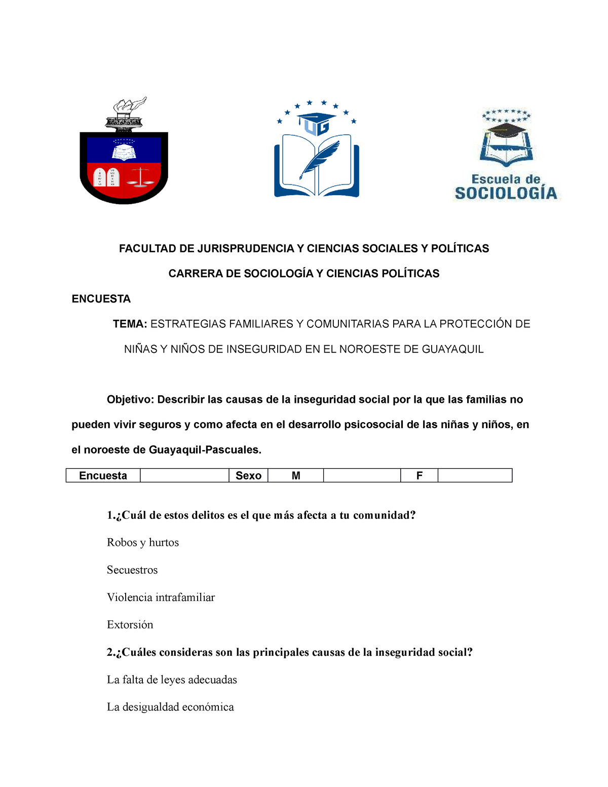 Cuestionario Para Encuesta Tesis-borrador - Property And Liability ...