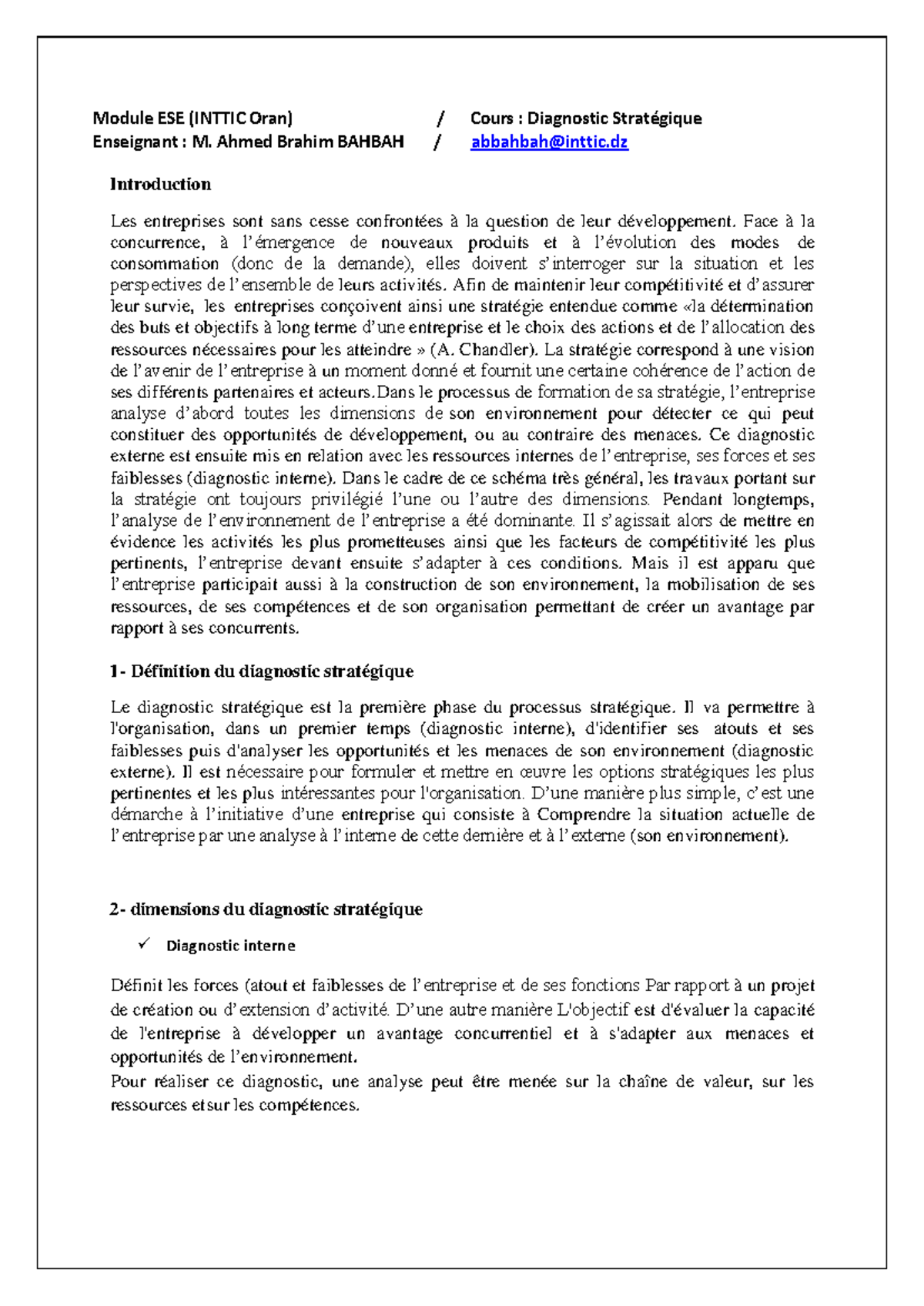 3-Cours ESE - Module ESE - Module ESE (INTTIC Oran) / Cours ...