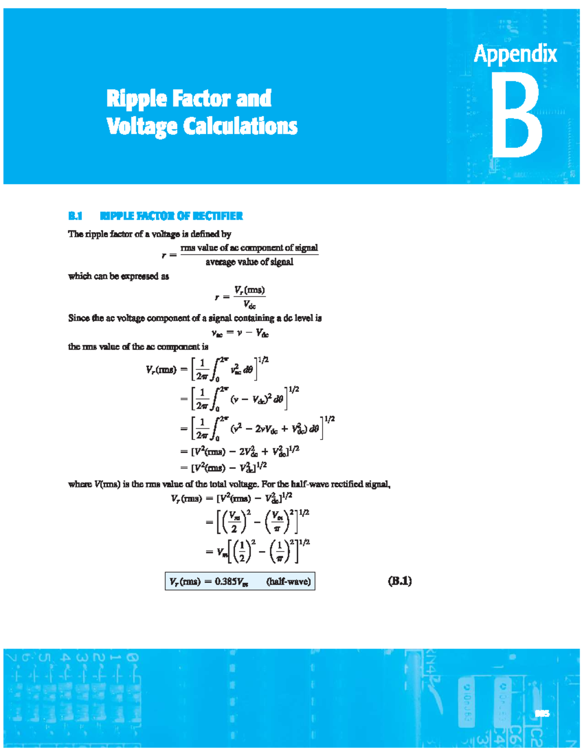 Ripple Factor OF Rectifier Electronic Circuit devices and analysis