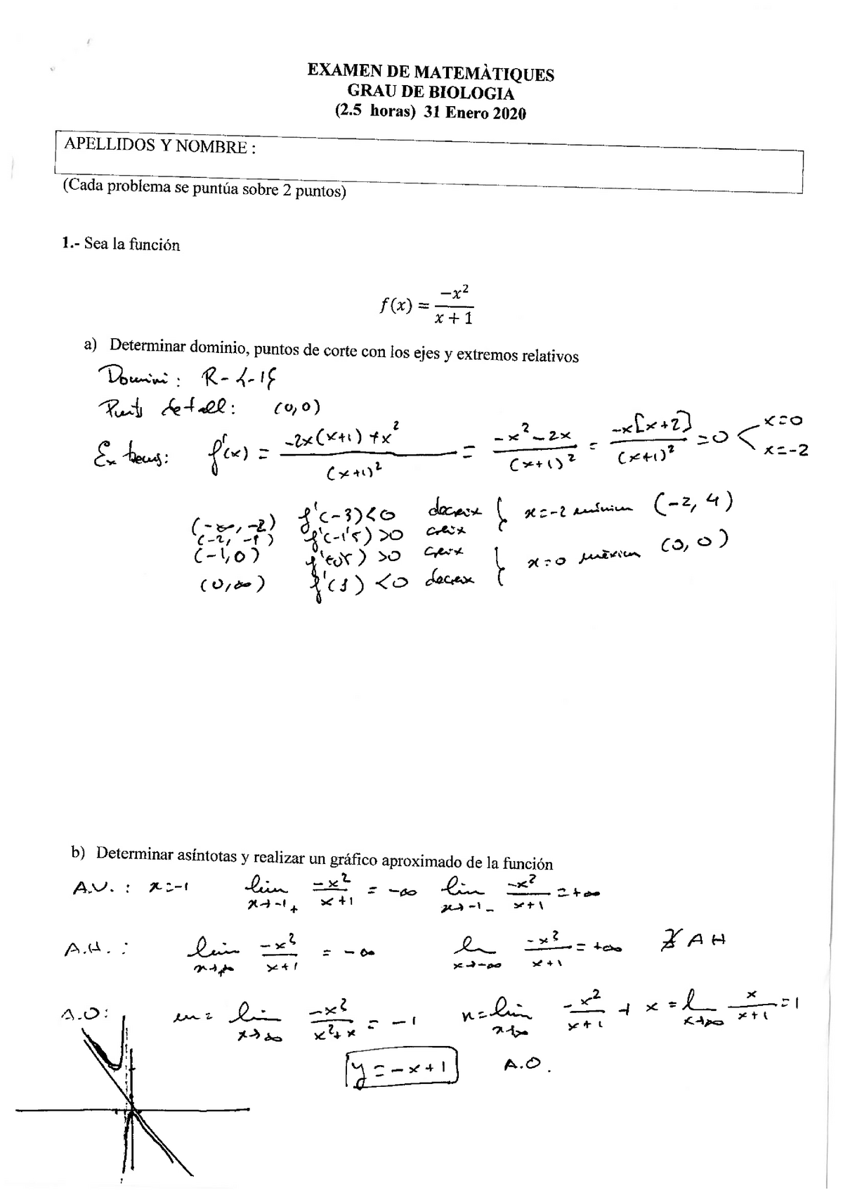 Solucio Examen Final 19 20 - Matemàtiques - UB - Studocu