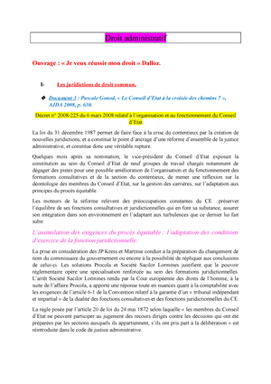 TD 1 Droit Administratif - Séance 1 – Droit Administratif 1. Les ...