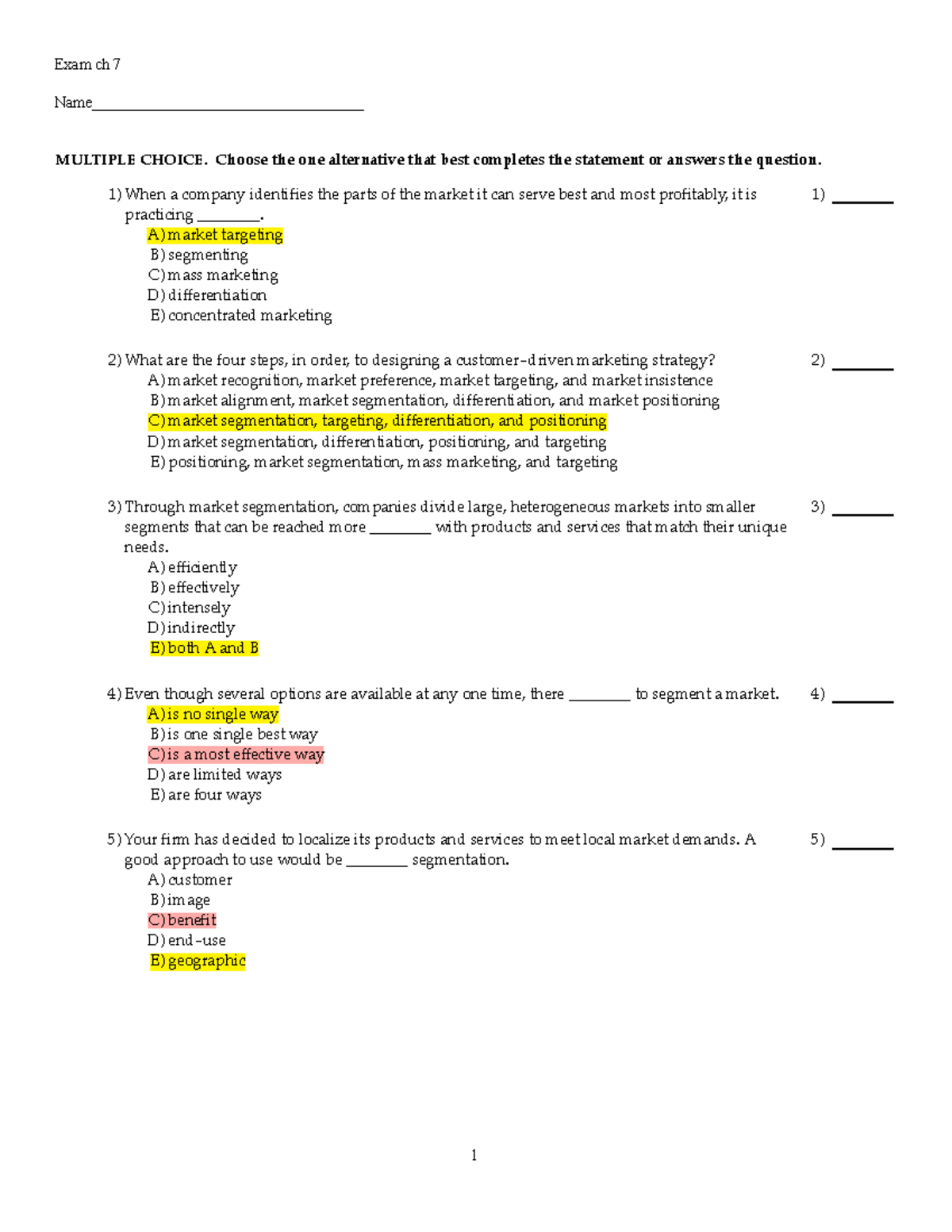 Ch7 - CH7 Test Bank Qs - Exam Ch 7 Name ...