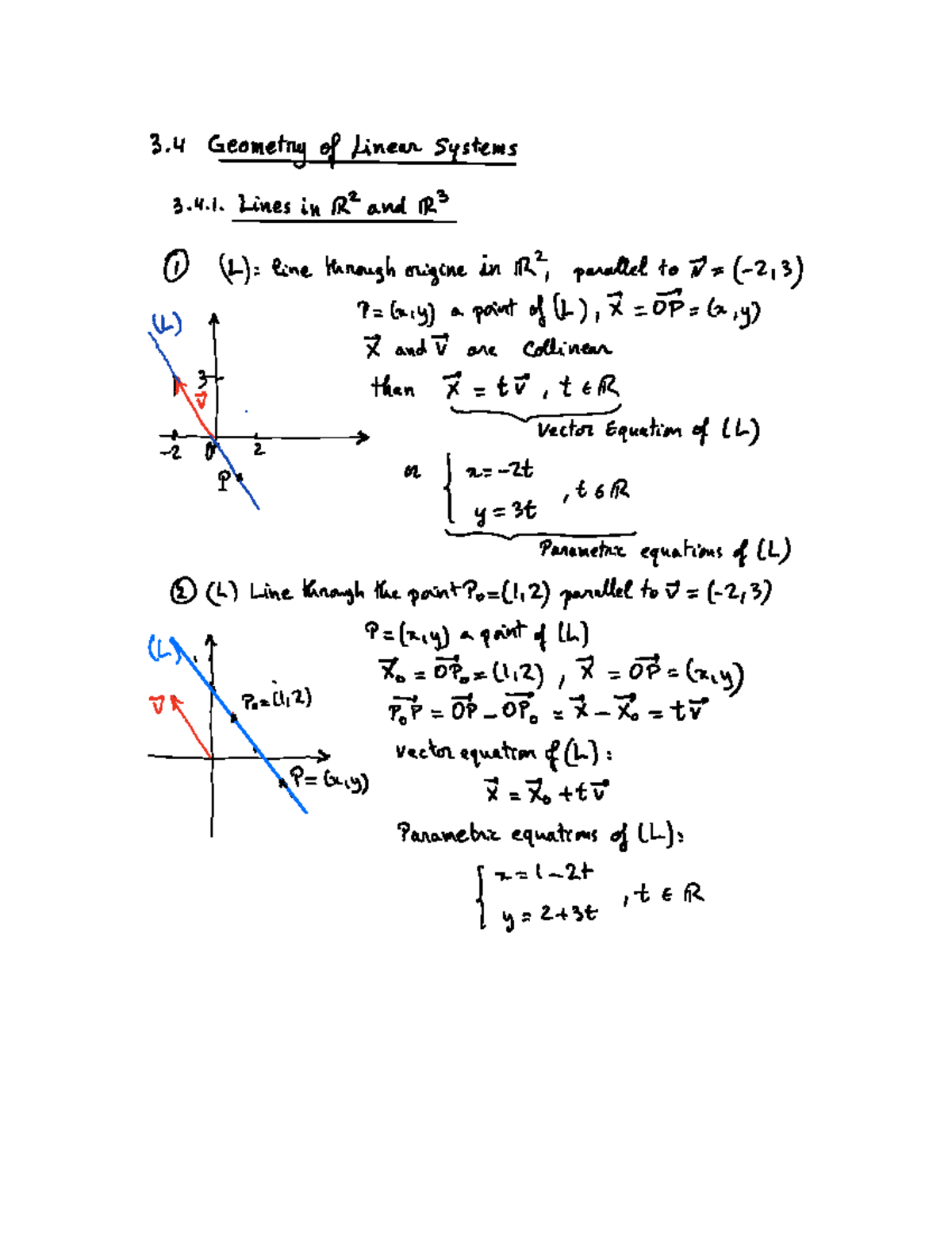 How to figure out 3.4 Geom Lin Sys - MATH 208 - Concordia - Studocu