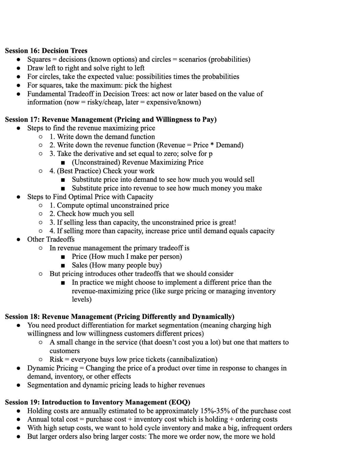 311 Final Notes - Summary Operations Management - BUAD311 - Studocu