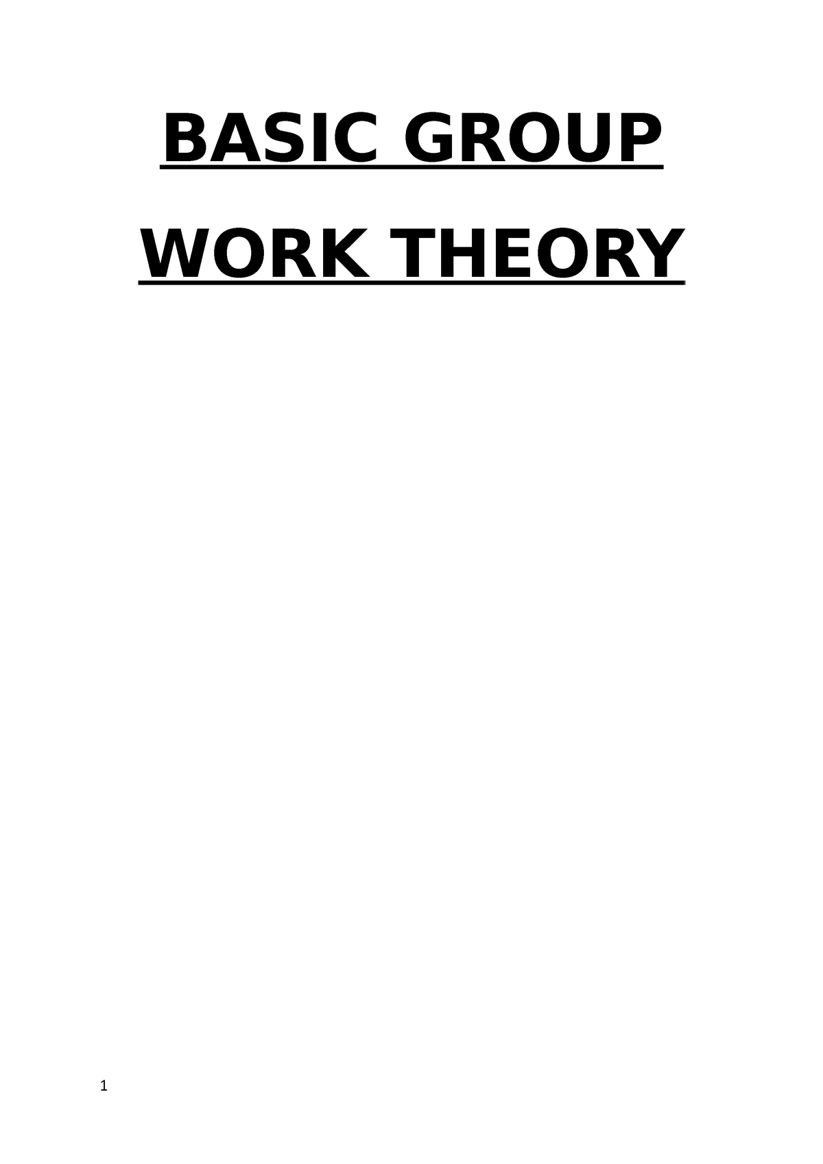 group work theory presentation