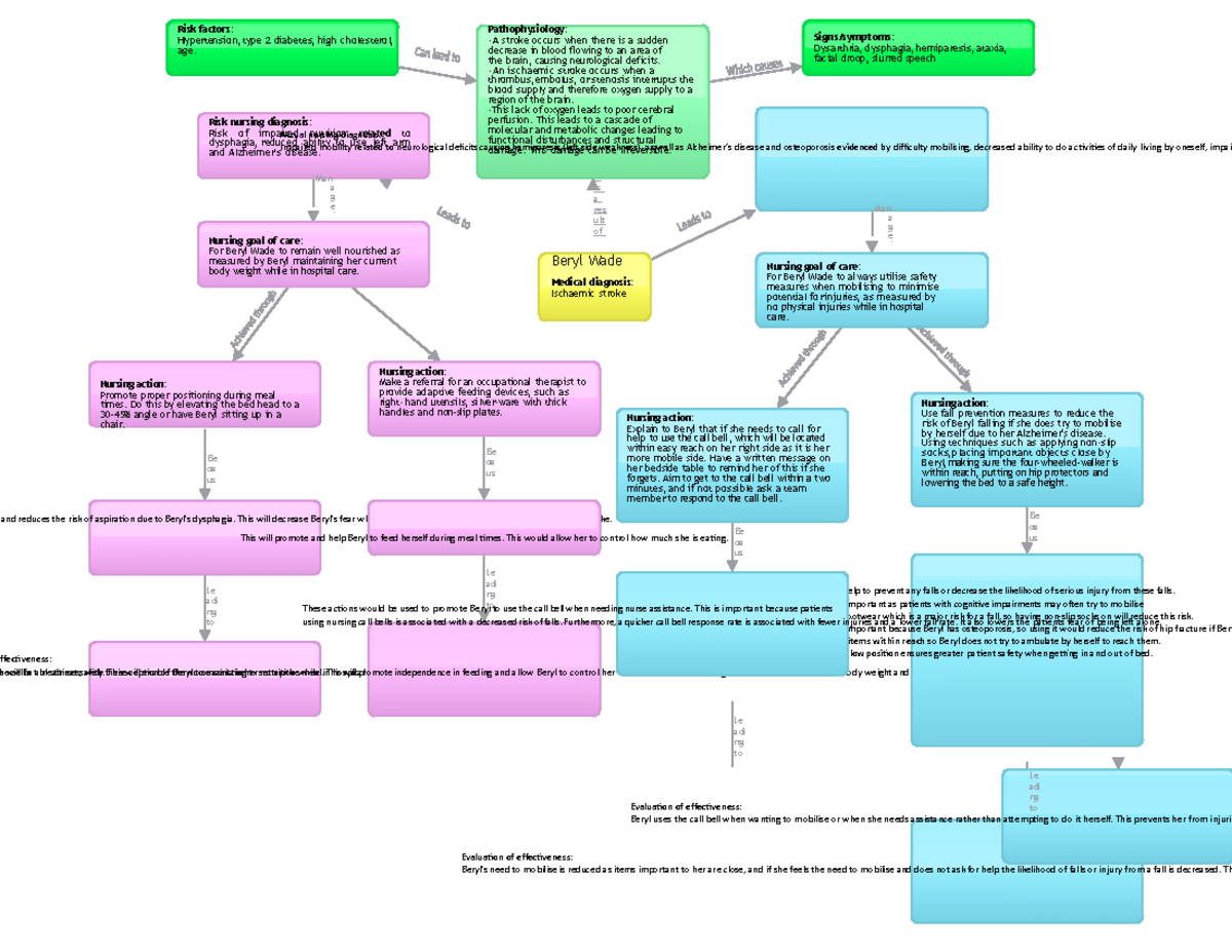 Assessment 2 - concept map + references MSN - Actual nursing diagnosis ...